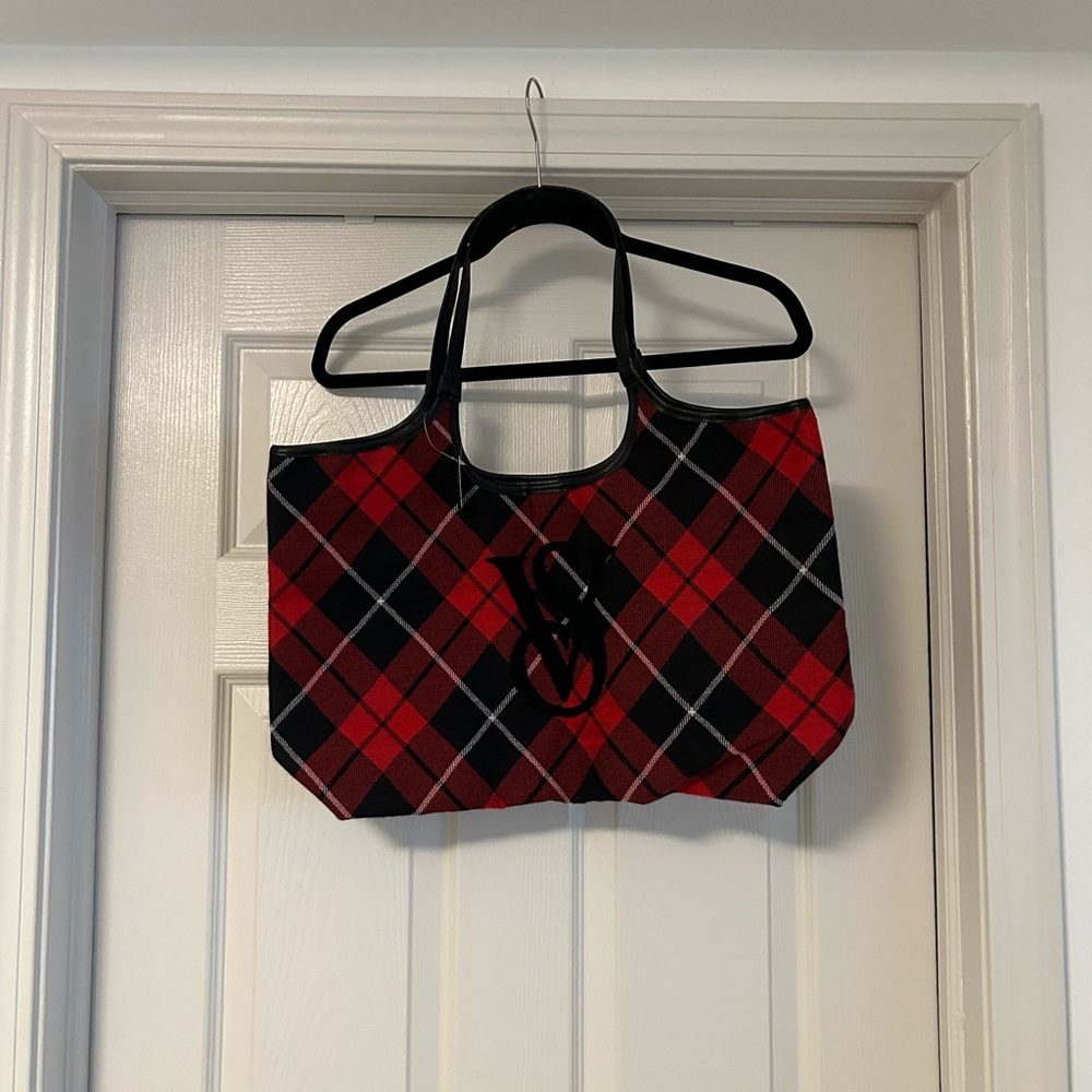 Victoria’s Secret Plaid Tote Bag - Red and Black